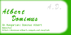 albert dominus business card